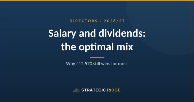 Director salary and dividends: the optimal mix for 2026/27